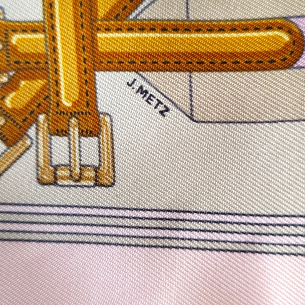 Hermès Silk Twill Carré Scarf Ceintures Pochette NEVER WORN - Picture 7 of 10